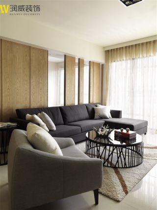 现代家居客厅沙发背景墙装修效果图片大全