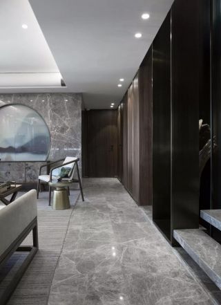 2023现代中式风格家居客厅走廊