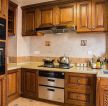 2023经典美式厨房整体实木橱柜装修效果图片