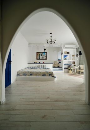 恒盛豪庭地中海风格四居室装修案例