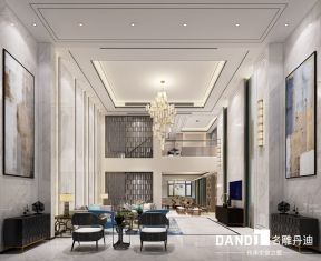 2020现代别墅内部设计 客厅整体装修效果图