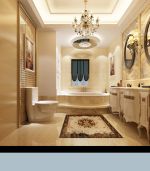 豪华欧式别墅台阶浴缸装修效果图片