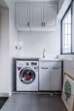 2023简约现代家装阳台洗衣机柜子装修图片