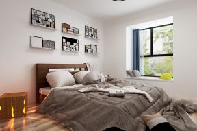2023现代简洁卧室简装飘窗设计效果图