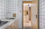 小户型现代厨房白色瓷砖装修效果图