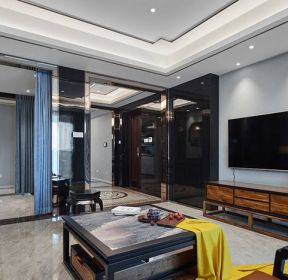 2021简约新中式风格家装客厅吊顶设计效果图-每日推荐