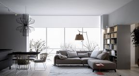 2023现代家居客厅灰色沙发设计效果图