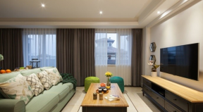 现代温馨客厅沙发颜色装修效果图片