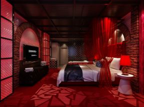 情侣酒店房间床缦装修效果图片