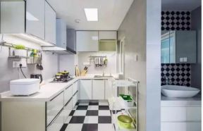 2023现代家居厨房转角橱柜装修图片