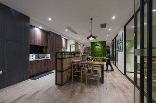 2023中式办公室员工餐厅装修设计效果图片