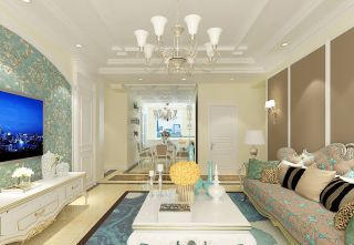 2023地中海风格客厅茶几装饰品设计装修图片欣赏
