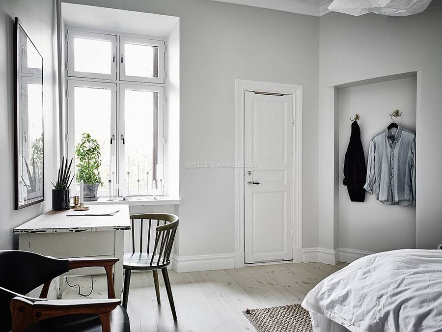 北欧风格12平米卧室装修效果图片