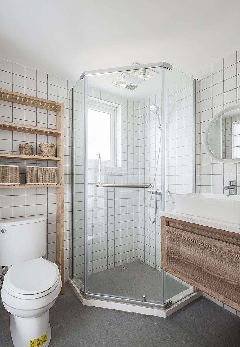 2023北欧风格卫生间淋浴房装修效果图片