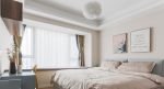 2023现代简单卧室飘窗窗帘装修效果图片