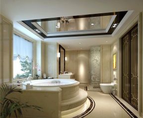 欧式奢华风格 台阶浴缸装修效果图片