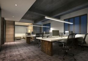 2023新中式办公室办公桌椅装修效果图片