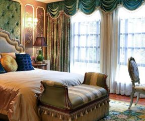 美式卧室设计 2020卧室窗帘搭配效果图