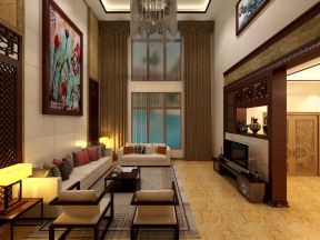 大平层客厅装修效果图 2020客厅地面瓷砖装修效果图