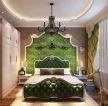 简欧式卧室创意床头背景墙设计案例