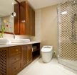 新中式别墅卫生间室内洗手台装修设计图