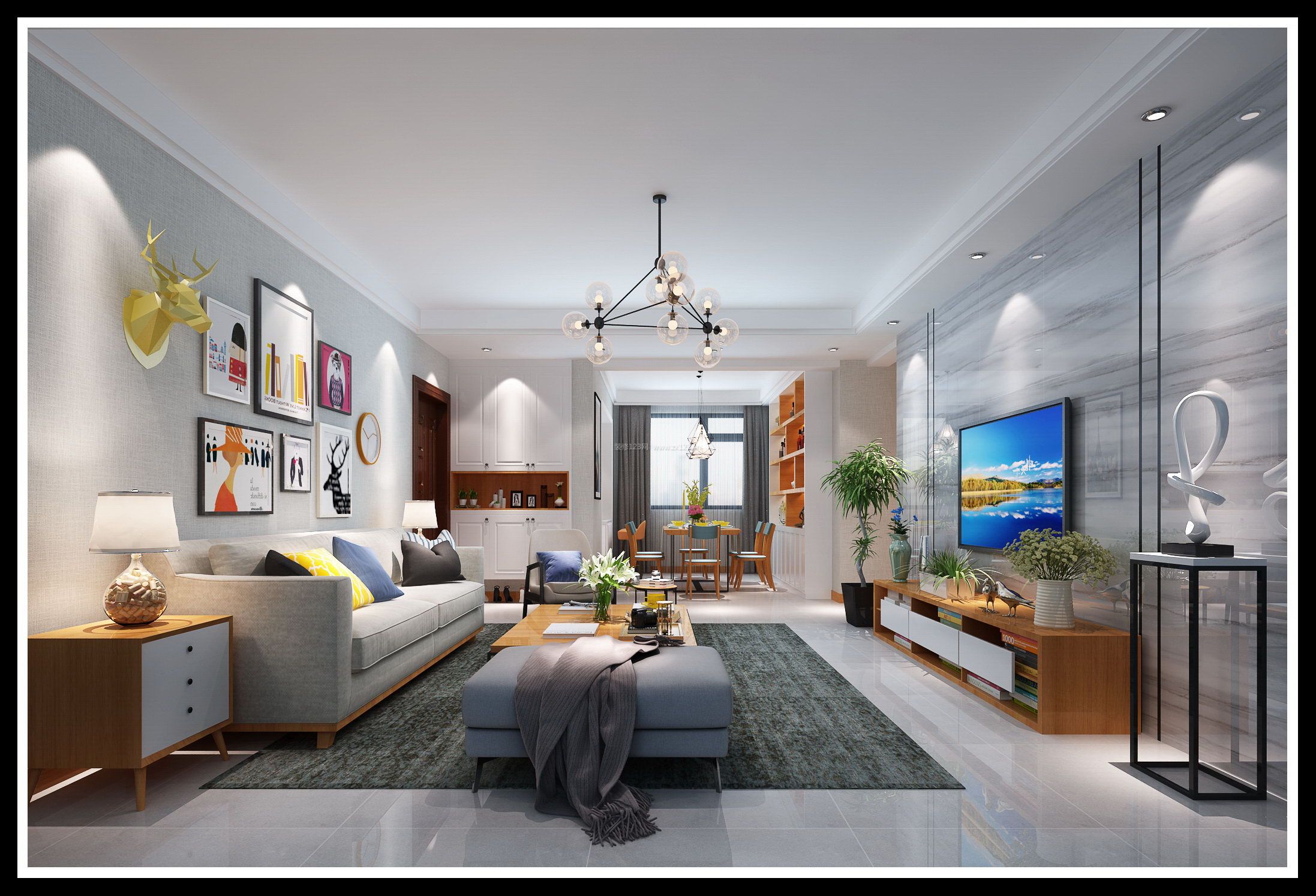 2022简约现代客厅沙发装修效果图大全