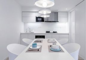 2023现代家居餐厅白色餐桌装修图片