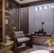 新中式别墅茶室室内装修图片一览