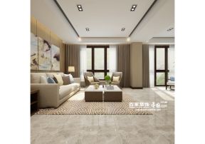 现代简约别墅客厅装修效果图 2020客厅地毯装修