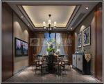 2023传统经典中式餐厅实木圆餐桌装修效果图片