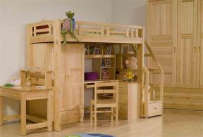 2023儿童房间装修松木家具图片