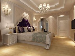 欧式简约卧室装修 2020别墅卧室装潢设计图
