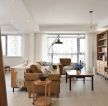 2023简约风格家庭客厅棕色沙发装饰装修效果图