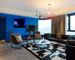 高端公寓客厅颜色搭配装饰装修图