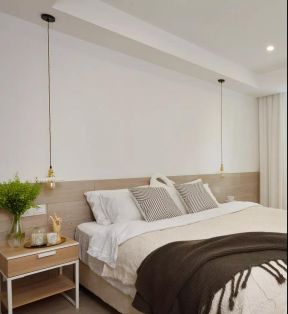 2023卧室简约风格实木护墙板装修效果图