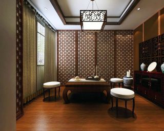 中式风格茶室室内设计装修效果图片