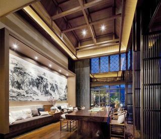 中式风格别墅茶室室内设计图