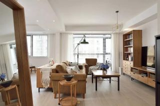 2023简约风格家庭客厅棕色沙发装饰装修效果图