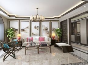 2020新中式客厅设计装修赏析 客厅沙发背景墙设计效果图