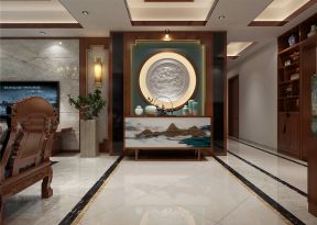 新中式家居装修效果图 2020过道装饰柜图片大全