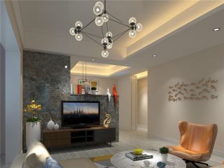 2023现代风格客厅墙面装饰设计效果图