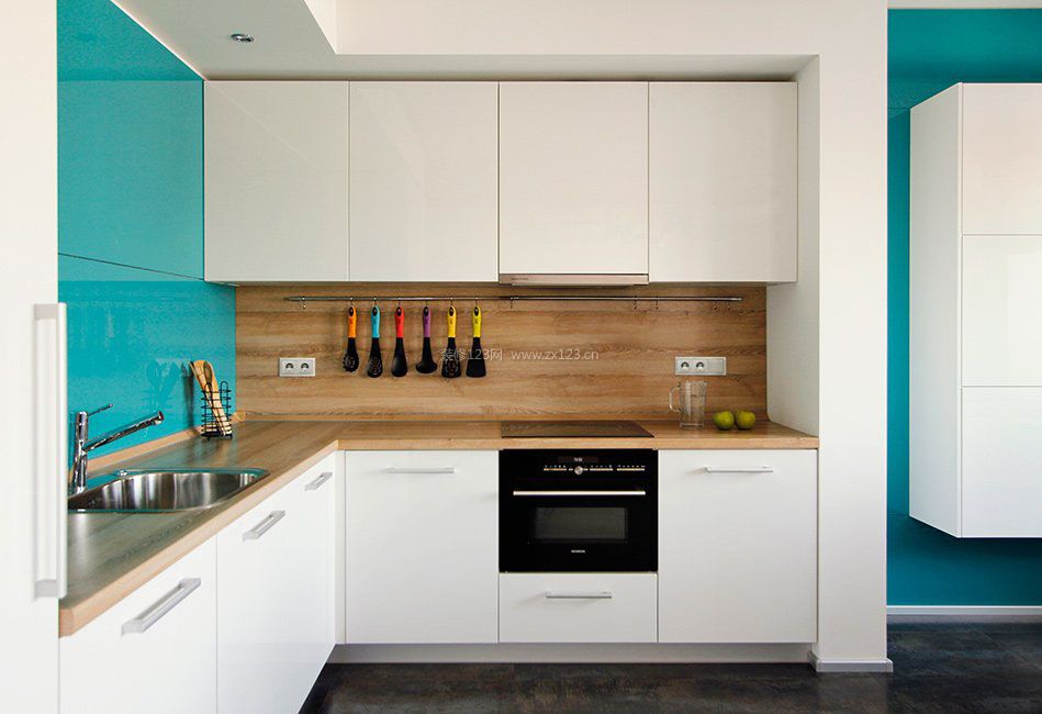 公寓两室一厅厨房颜色搭配效果图