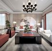 新中式风格别墅客厅整体装修效果图欣赏