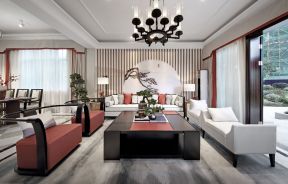 新中式风格别墅客厅