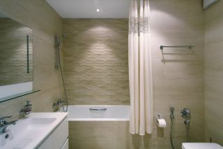 公寓两室一厅卫生间浴帘装饰设计
