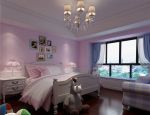2023美式女生卧室粉色背景墙设计效果图