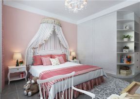 2023现代女生卧室床缦装修效果图片