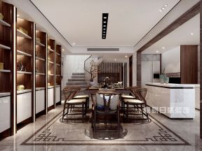 2020独栋中式别墅设计效果图 别墅餐厅设计效果图