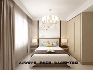 2023简约新中式次卧室装修效果图片