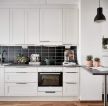北欧风格厨房黑色瓷砖设计图片